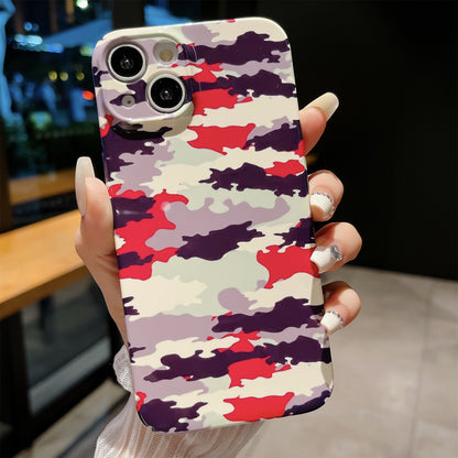 For iPhone 14 Hard PC Back Cover Camouflage Pattern Printing Protective Phone Case