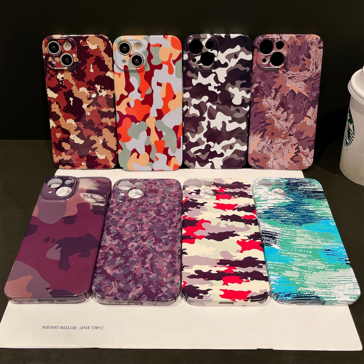 For iPhone 14 Hard PC Back Cover Camouflage Pattern Printing Protective Phone Case