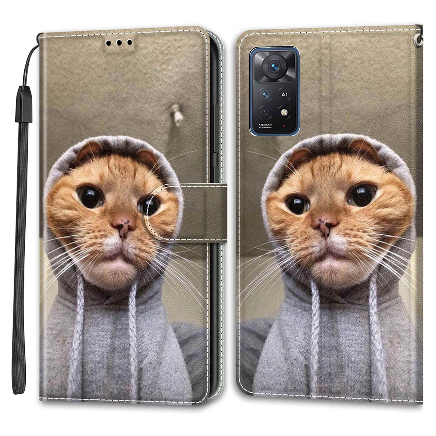 Leather Case for Xiaomi Redmi Note 11 Pro 4G (MediaTek) / Note 11 Pro 5G (Qualcomm) / Note 12 Pro 4G , Pattern Stand Card Slots Phone Cover