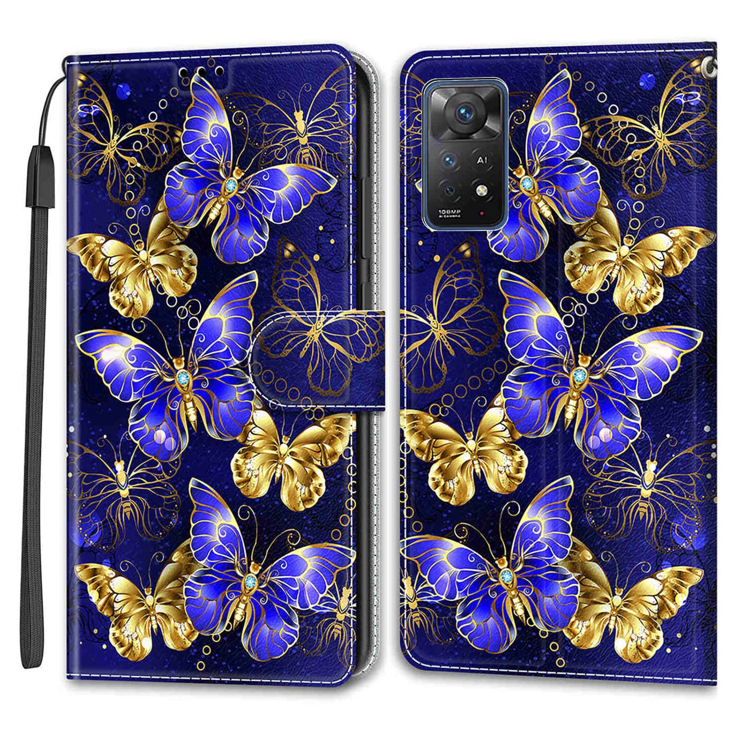 Leather Case for Xiaomi Redmi Note 11 Pro 4G (MediaTek) / Note 11 Pro 5G (Qualcomm) / Note 12 Pro 4G , Pattern Stand Card Slots Phone Cover