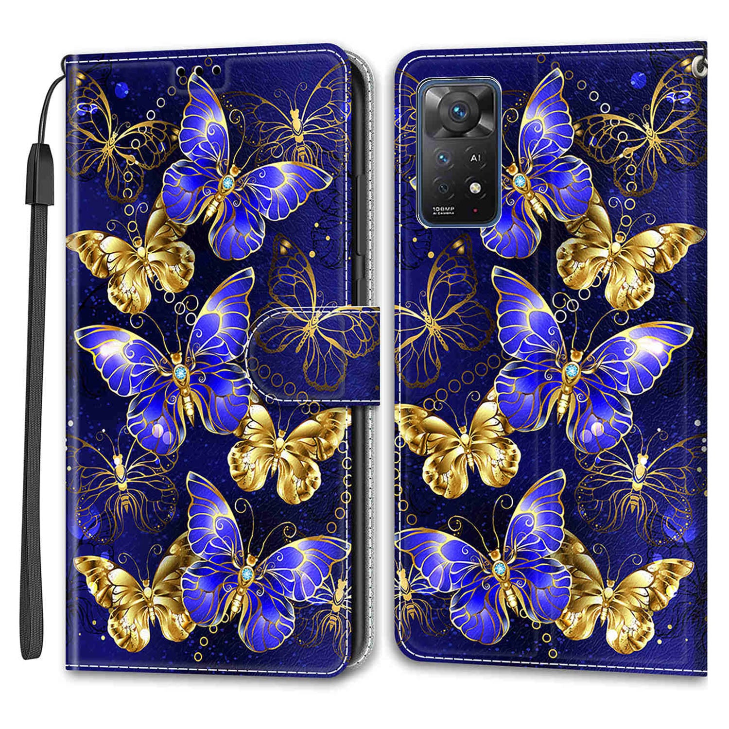 Leather Case for Xiaomi Redmi Note 11 Pro 4G (MediaTek) / Note 11 Pro 5G (Qualcomm) / Note 12 Pro 4G , Pattern Stand Card Slots Phone Cover