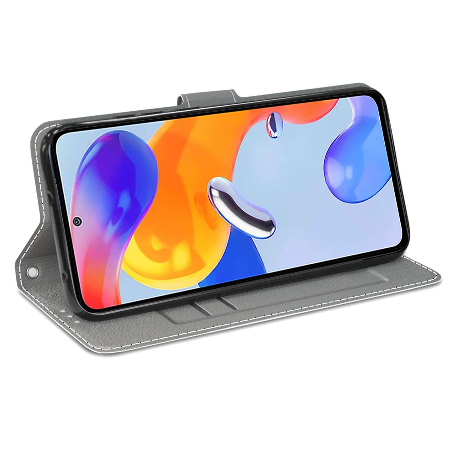 Leather Case for Xiaomi Redmi Note 11 Pro 4G (MediaTek) / Note 11 Pro 5G (Qualcomm) / Note 12 Pro 4G , Pattern Stand Card Slots Phone Cover