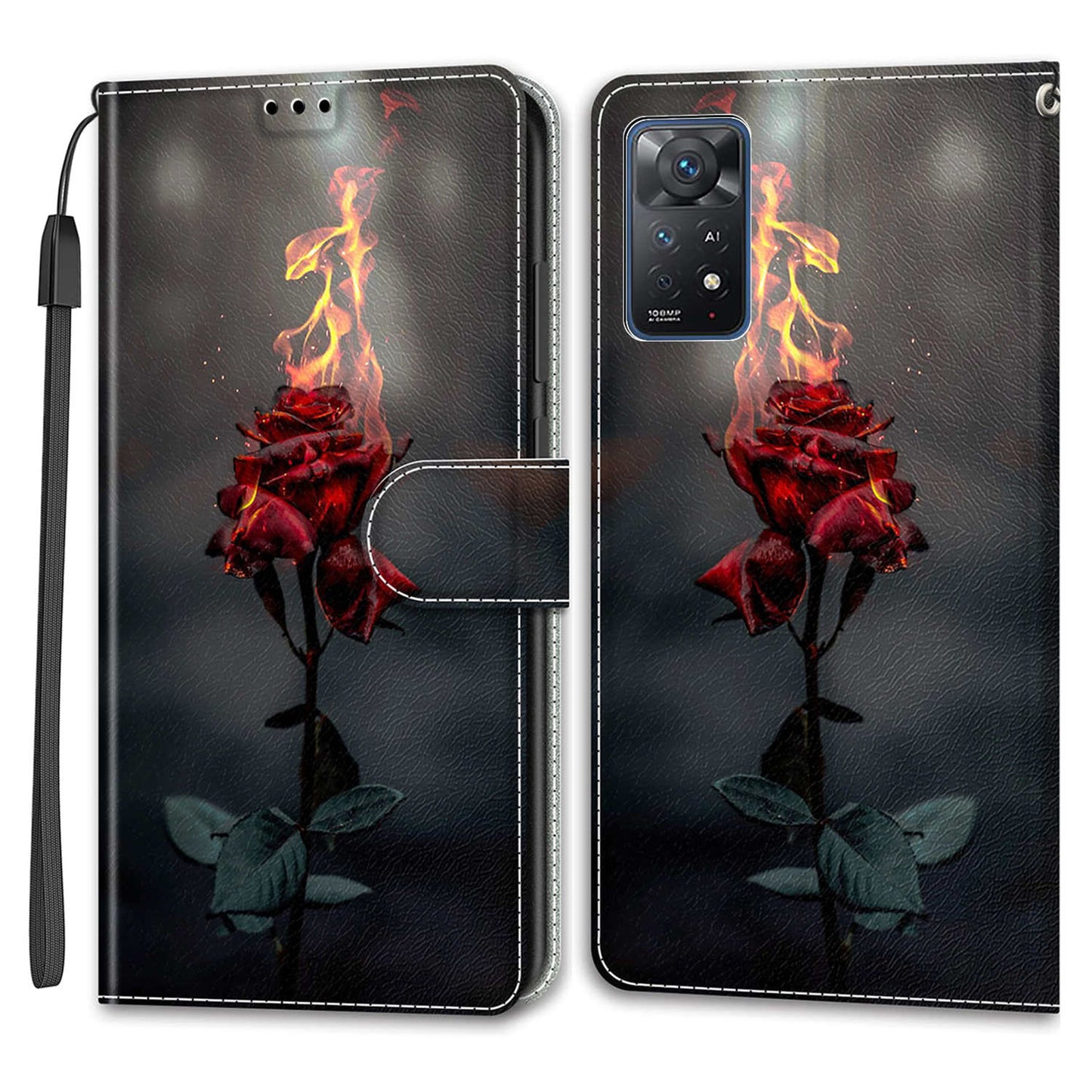 Leather Case for Xiaomi Redmi Note 11 Pro 4G (MediaTek) / Note 11 Pro 5G (Qualcomm) / Note 12 Pro 4G , Pattern Stand Card Slots Phone Cover