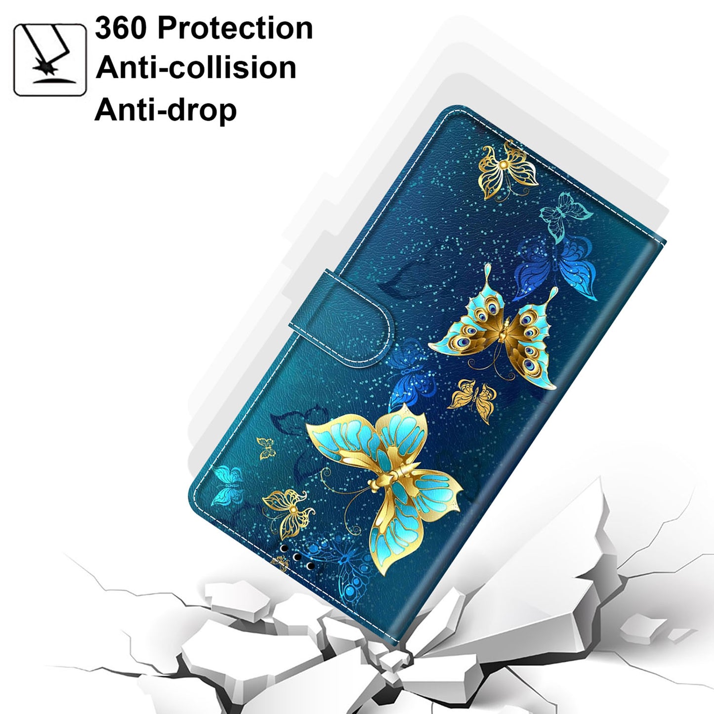 Leather Case for Xiaomi Redmi Note 11 Pro 4G (MediaTek) / Note 11 Pro 5G (Qualcomm) / Note 12 Pro 4G , Pattern Stand Card Slots Phone Cover