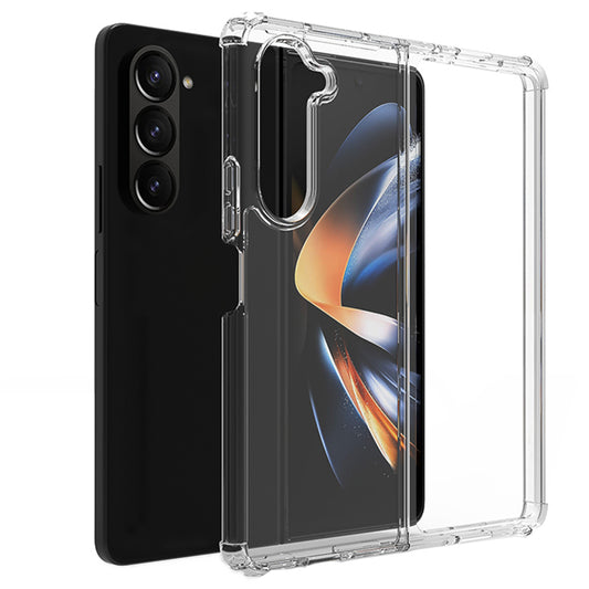 For Samsung Galaxy Z Fold5 5G HD Clear Phone Case PC+TPU Foldable Design Cell Phone Back Cover
