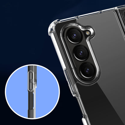 For Samsung Galaxy Z Fold5 5G HD Clear Phone Case PC+TPU Foldable Design Cell Phone Back Cover