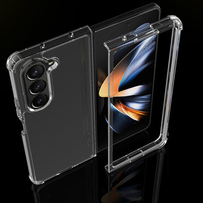 For Samsung Galaxy Z Fold5 5G HD Clear Phone Case PC+TPU Foldable Design Cell Phone Back Cover