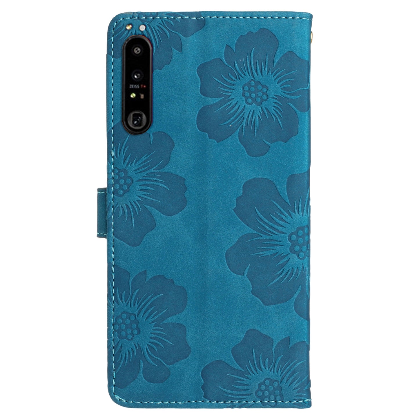 For Sony Xperia 10 IV 5G Flowers Imprinted Stand Phone Case PU Leather Wallet Cover