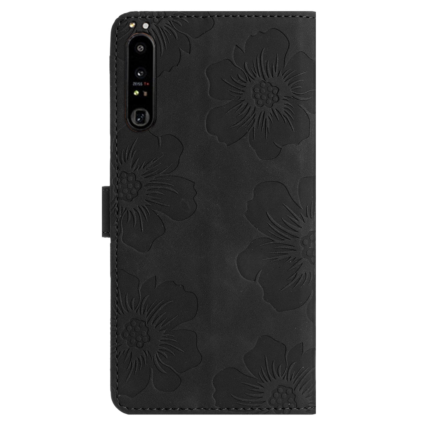 For Sony Xperia 10 IV 5G Flowers Imprinted Stand Phone Case PU Leather Wallet Cover