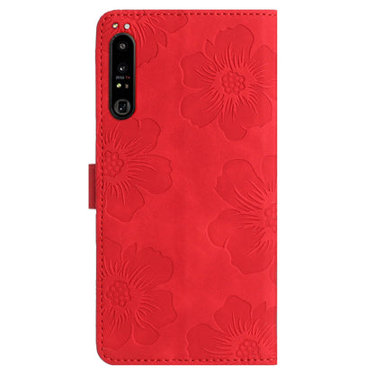 For Sony Xperia 10 IV 5G Flowers Imprinted Stand Phone Case PU Leather Wallet Cover
