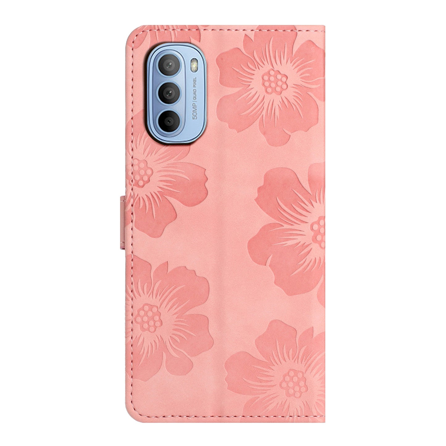 For Motorola Moto G52 4G / G82 5G Flip Stand Wallet Phone Case Flowers Imprint Leather Shell