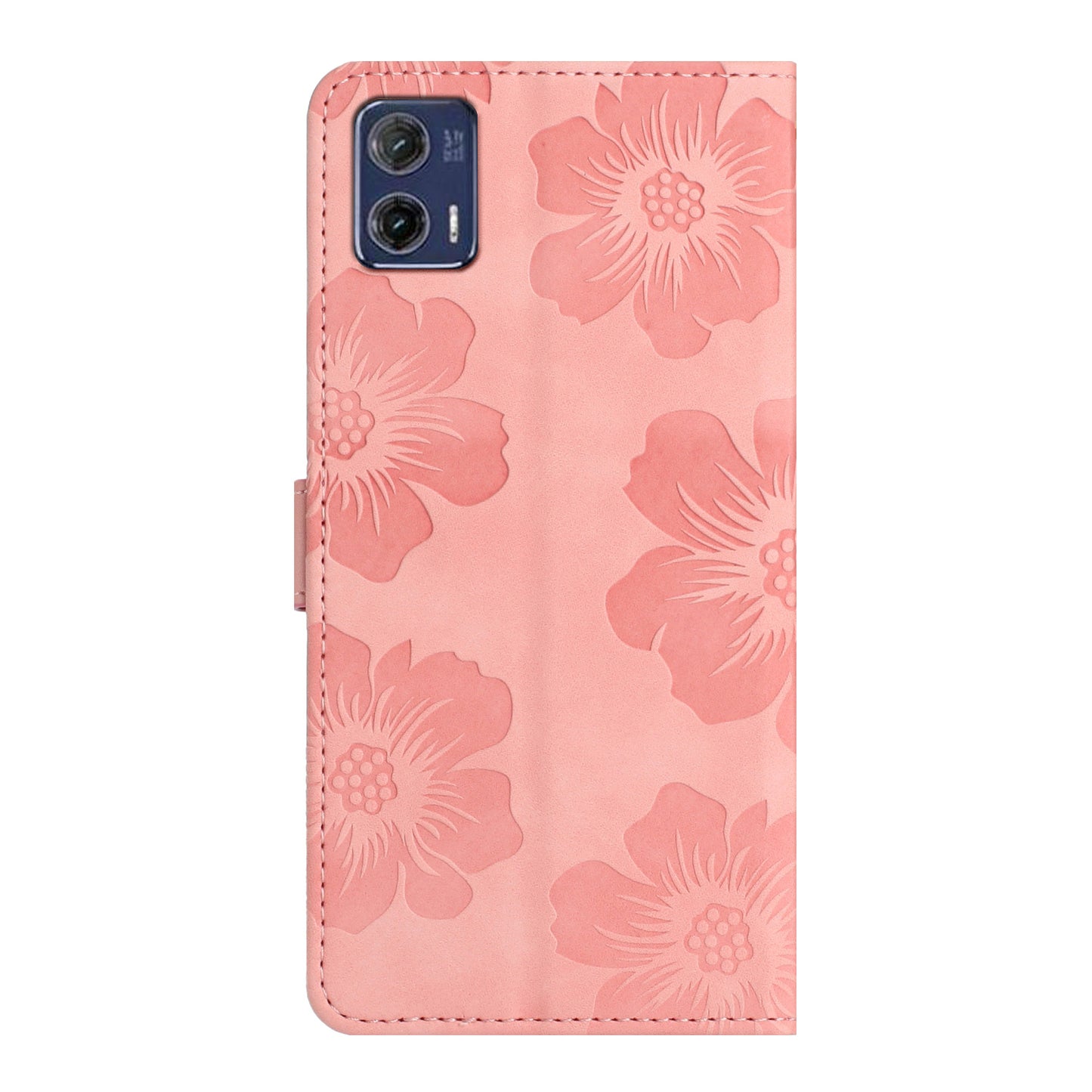 For Motorola Moto G73 5G Stand PU Leather Case Flowers Imprinted Protective Wallet Phone Cover