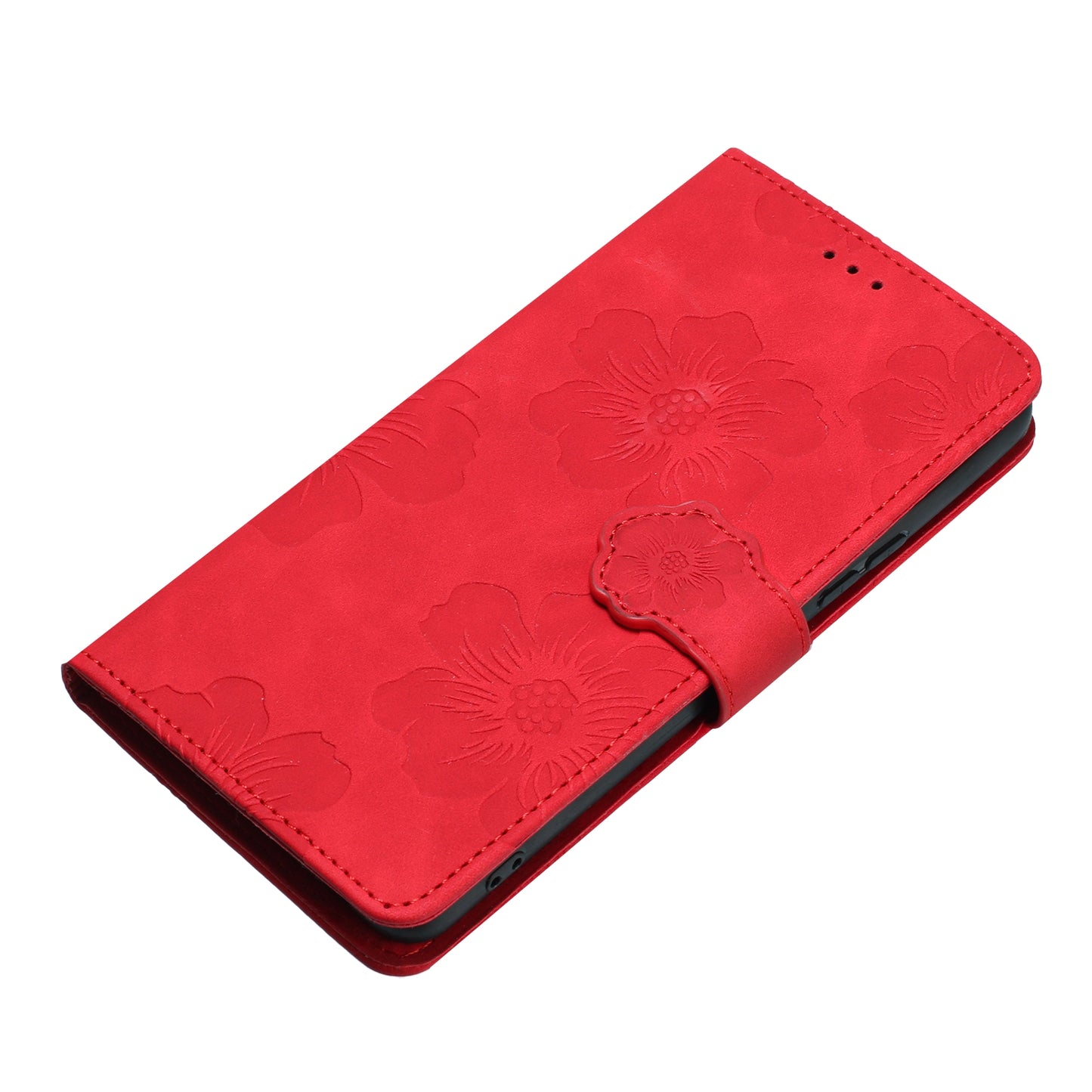 Flowers Imprinted Leather Case for Motorola Moto G62 5G , Stand Wallet Anti-drop Phone Cover