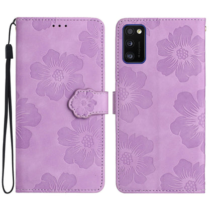 Anti-drop Cover for Samsung Galaxy A41 (Global Version) Flowers Imprinted Stand Phone Wallet Leather Case