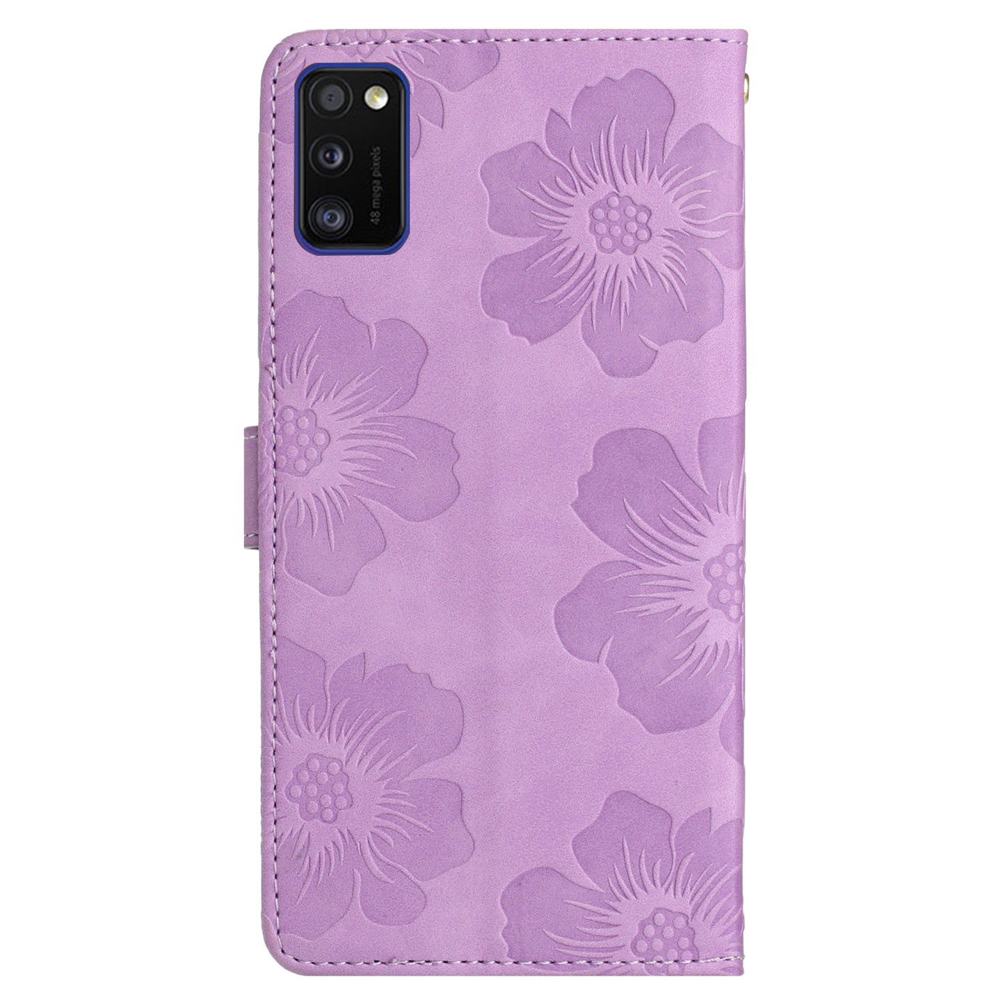 Anti-drop Cover for Samsung Galaxy A41 (Global Version) Flowers Imprinted Stand Phone Wallet Leather Case
