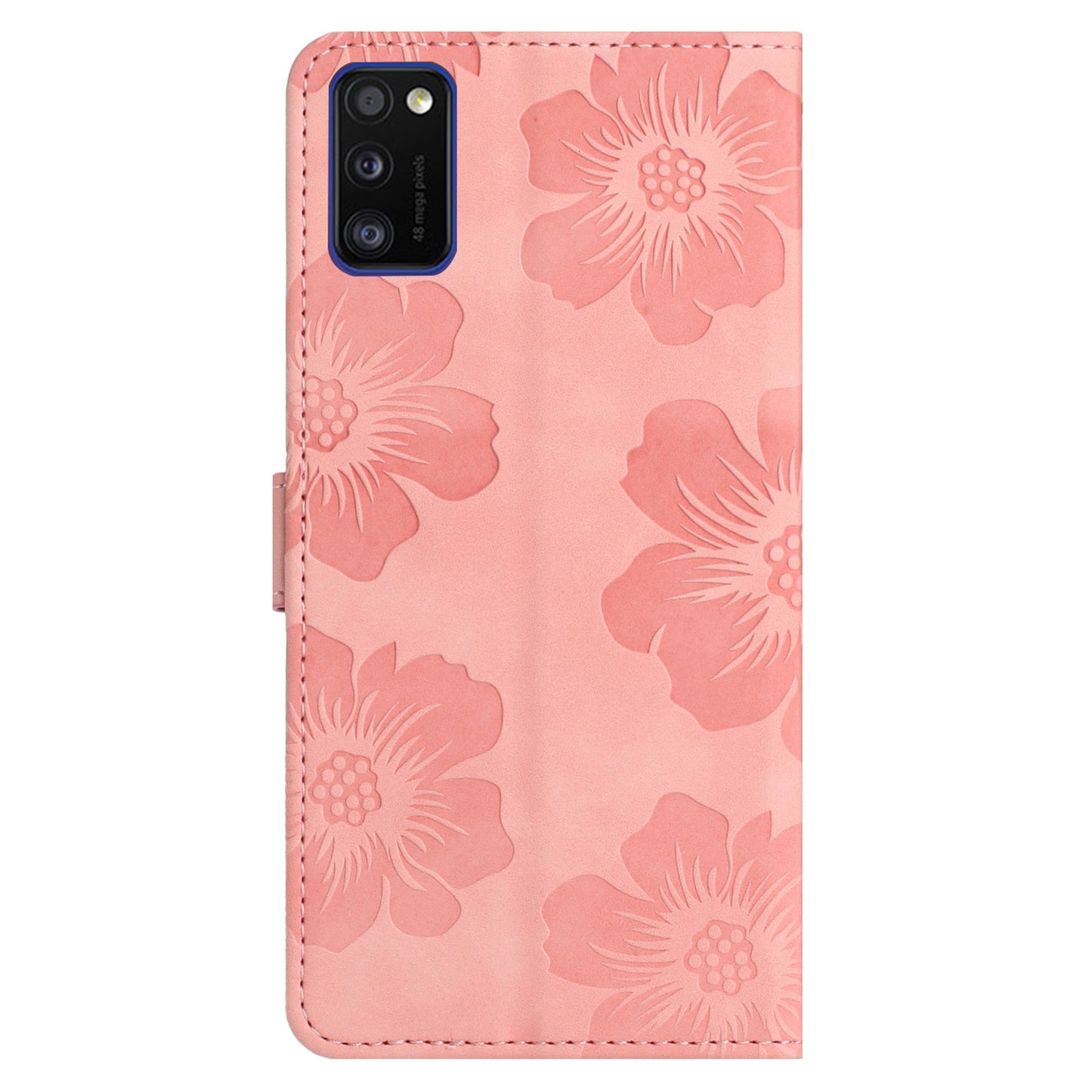 Anti-drop Cover for Samsung Galaxy A41 (Global Version) Flowers Imprinted Stand Phone Wallet Leather Case