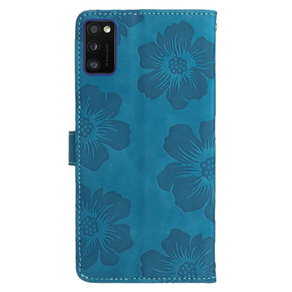 Anti-drop Cover for Samsung Galaxy A41 (Global Version) Flowers Imprinted Stand Phone Wallet Leather Case