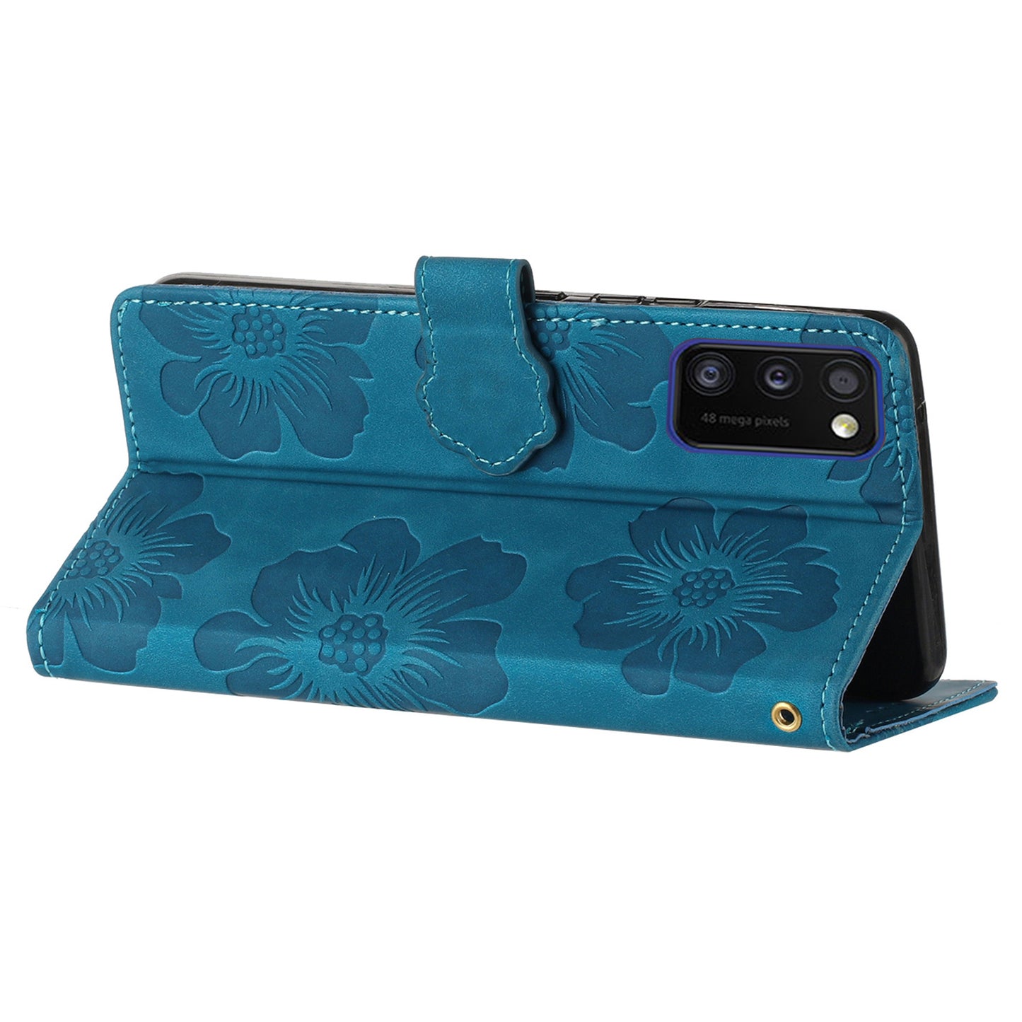 Anti-drop Cover for Samsung Galaxy A41 (Global Version) Flowers Imprinted Stand Phone Wallet Leather Case