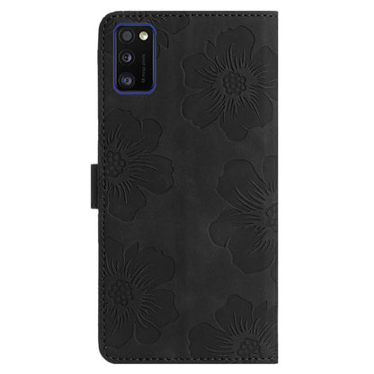 Anti-drop Cover for Samsung Galaxy A41 (Global Version) Flowers Imprinted Stand Phone Wallet Leather Case