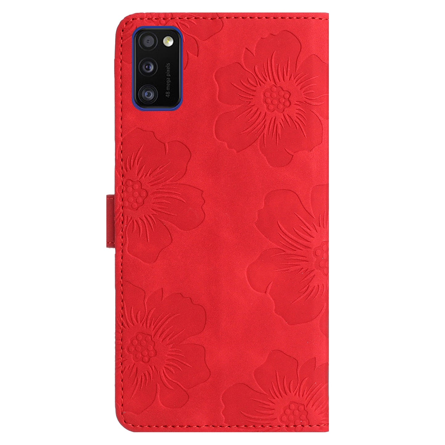 Anti-drop Cover for Samsung Galaxy A41 (Global Version) Flowers Imprinted Stand Phone Wallet Leather Case