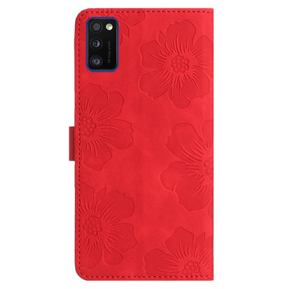 Anti-drop Cover for Samsung Galaxy A41 (Global Version) Flowers Imprinted Stand Phone Wallet Leather Case