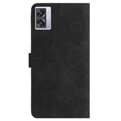 For Oppo A57 (2022) 5G / A77 5G / A57 4G Stand Flowers Imprinted PU Leather Wallet Case Cell Phone Cover