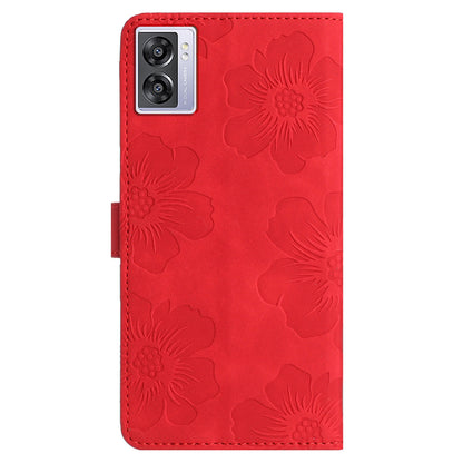 For Oppo A57 (2022) 5G / A77 5G / A57 4G Stand Flowers Imprinted PU Leather Wallet Case Cell Phone Cover