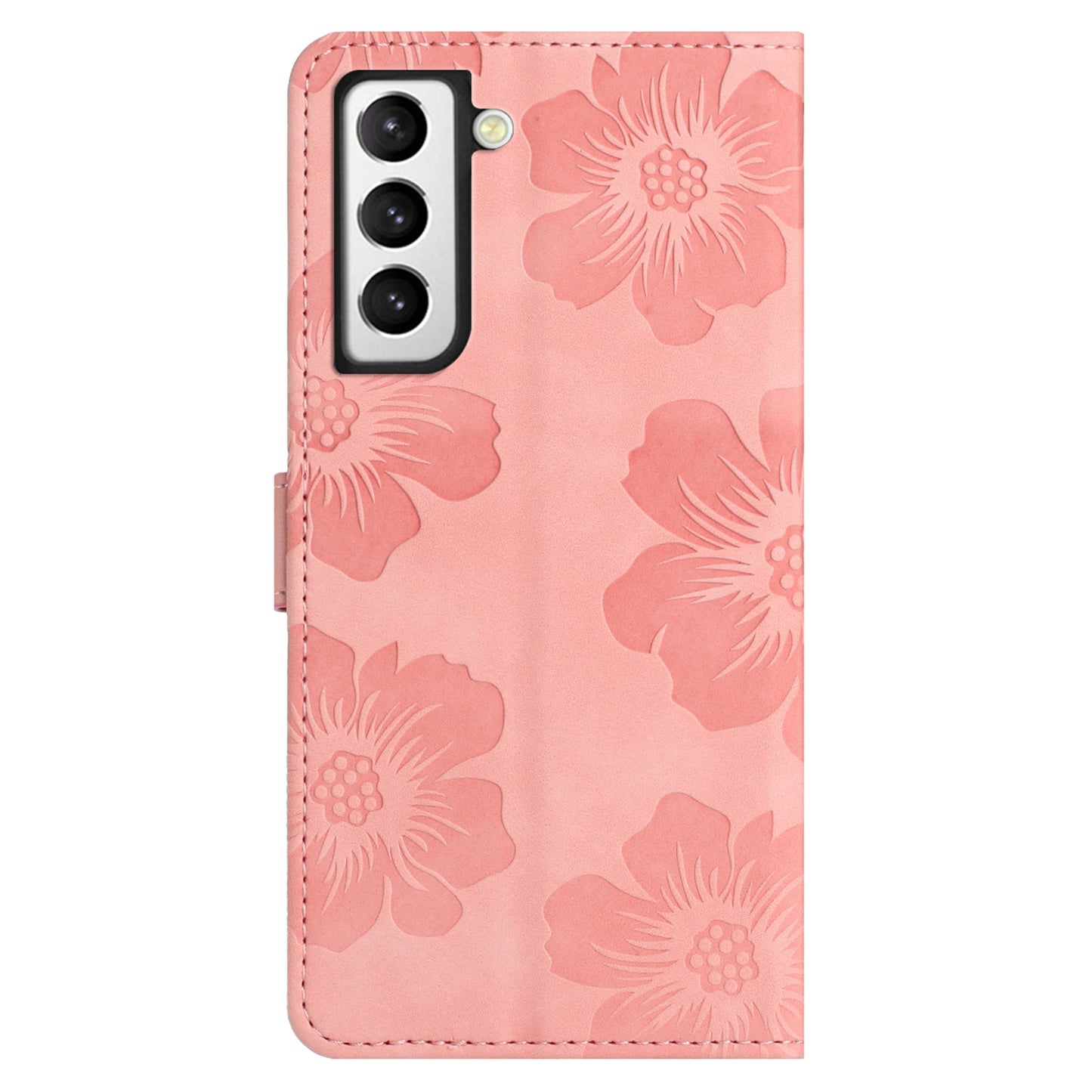 PU Leather Case for Samsung Galaxy S21 5G / 4G , Stand Flowers Imprinted Phone Cover Shell Wallet