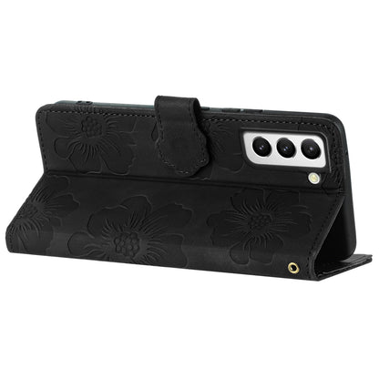 PU Leather Case for Samsung Galaxy S21 5G / 4G , Stand Flowers Imprinted Phone Cover Shell Wallet
