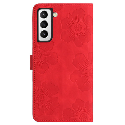 PU Leather Case for Samsung Galaxy S21 5G / 4G , Stand Flowers Imprinted Phone Cover Shell Wallet