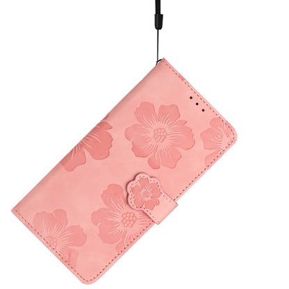 For Samsung Galaxy A13 4G Anti-Fingerprint Phone Cover Stand Imprinted Flowers PU Leather Case Shell