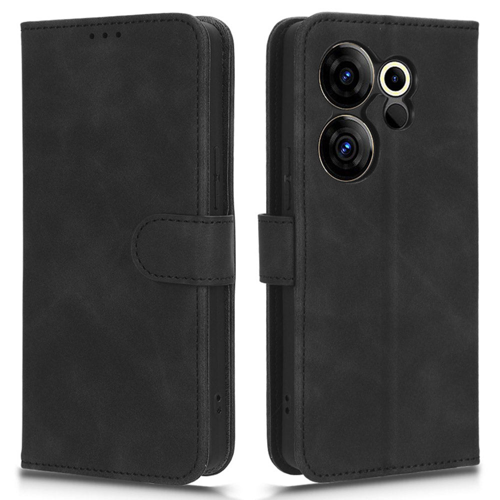 For Tecno Camon 20 4G / Camon 20 Premier 5G Leather Case Stand Wallet Skin-touch Phone Cover