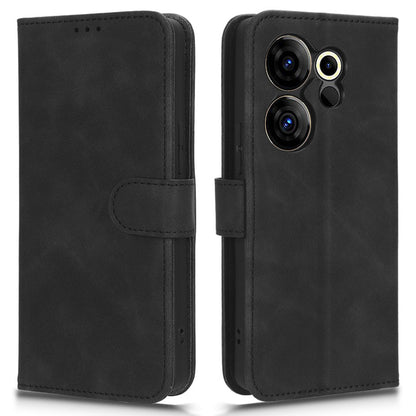 For Tecno Camon 20 4G / Camon 20 Premier 5G Leather Case Stand Wallet Skin-touch Phone Cover