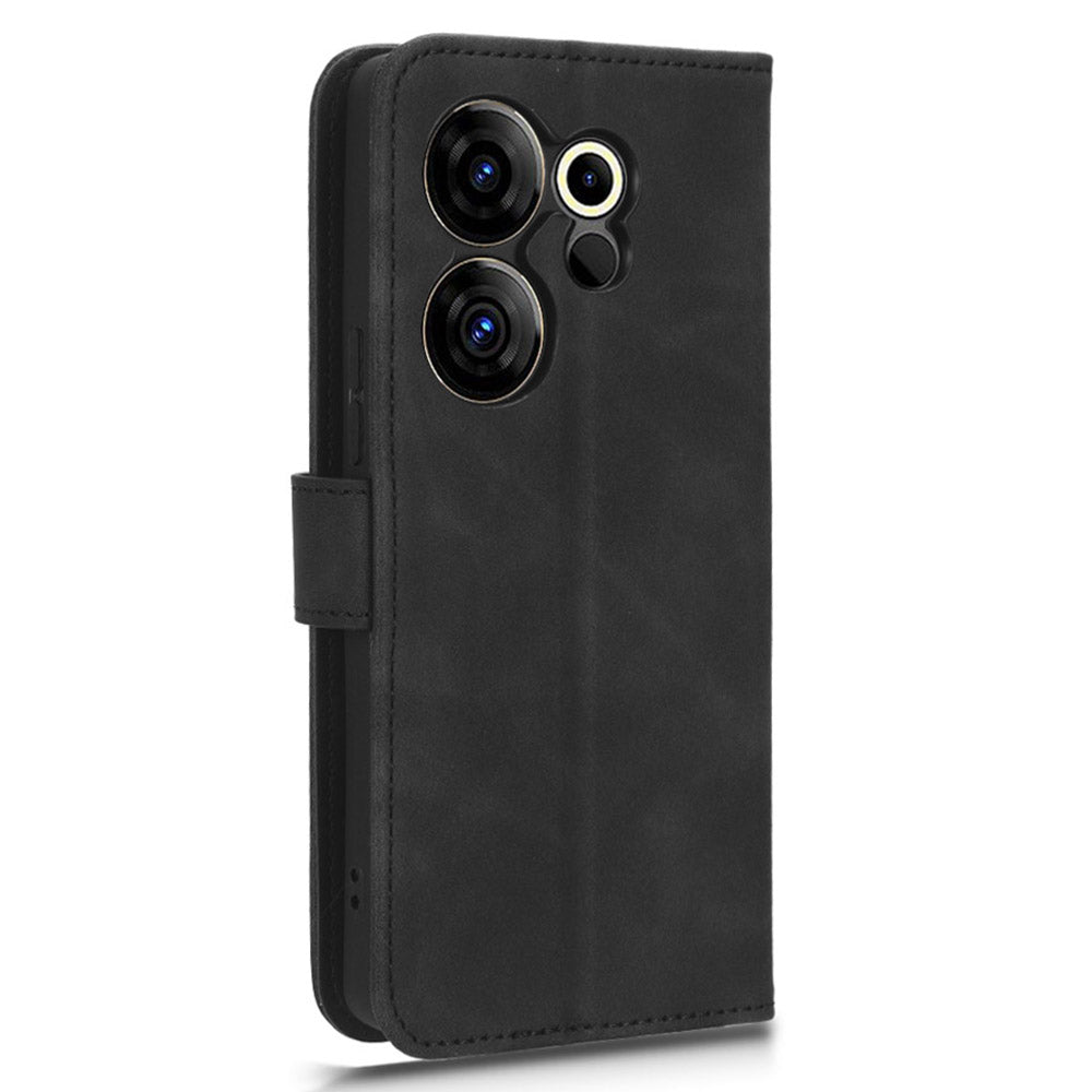 For Tecno Camon 20 4G / Camon 20 Premier 5G Leather Case Stand Wallet Skin-touch Phone Cover