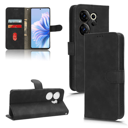 For Tecno Camon 20 4G / Camon 20 Premier 5G Leather Case Stand Wallet Skin-touch Phone Cover