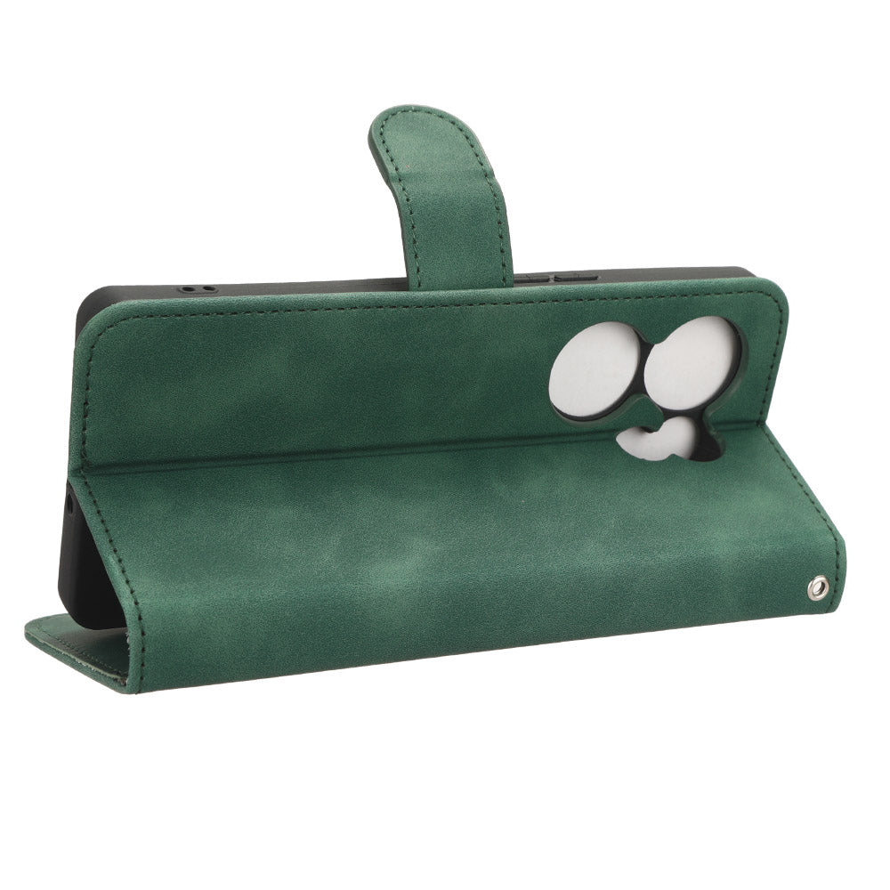 For Tecno Camon 20 4G / Camon 20 Premier 5G Leather Case Stand Wallet Skin-touch Phone Cover