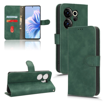 For Tecno Camon 20 4G / Camon 20 Premier 5G Leather Case Stand Wallet Skin-touch Phone Cover