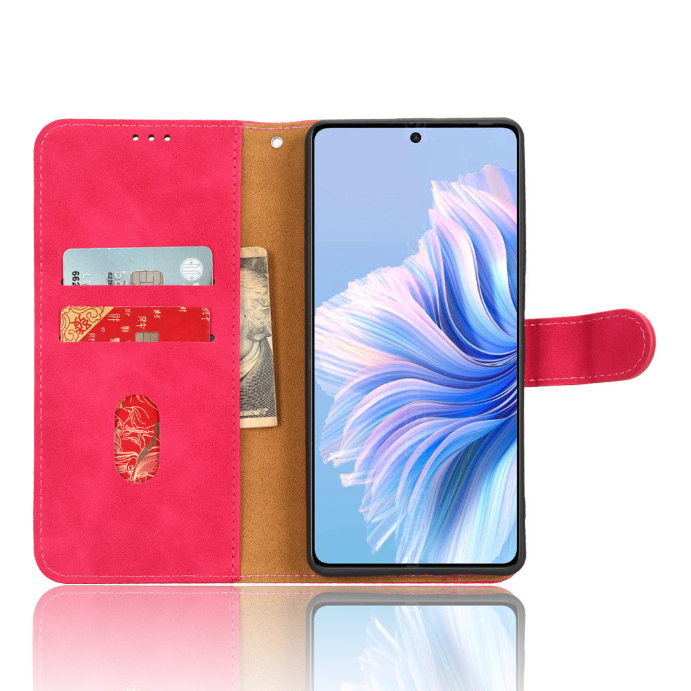For Tecno Camon 20 4G / Camon 20 Premier 5G Leather Case Stand Wallet Skin-touch Phone Cover