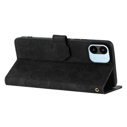 For Xiaomi Redmi A1 4G / A2 4G Flowers Imprinted Phone Wallet Case PU Leather Stand Cover