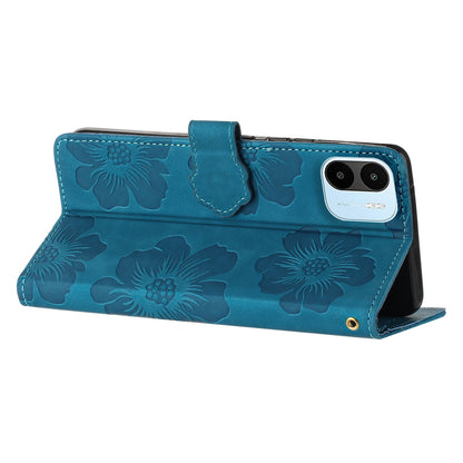 For Xiaomi Redmi A1 4G / A2 4G Flowers Imprinted Phone Wallet Case PU Leather Stand Cover