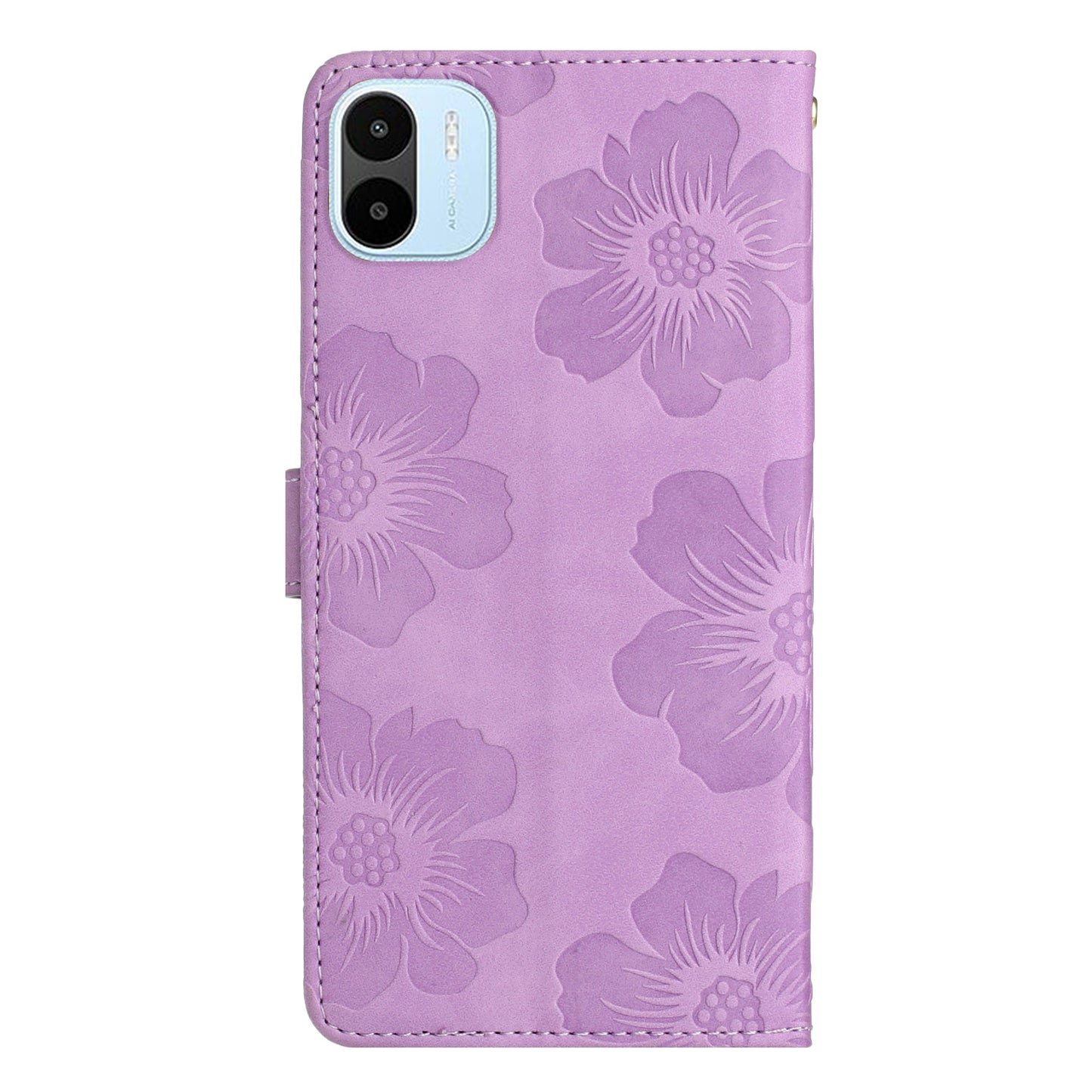For Xiaomi Redmi A1 4G / A2 4G Flowers Imprinted Phone Wallet Case PU Leather Stand Cover