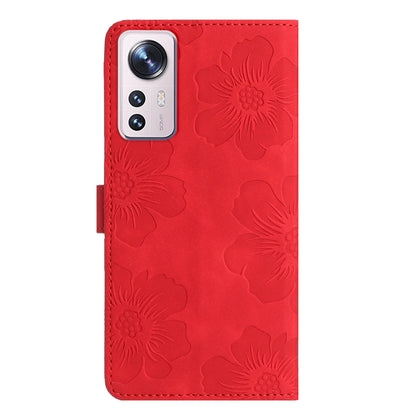 For Xiaomi 12 Pro 5G / 12 Pro (Dimensity) 5G / 12S Pro 5G Phone Leather Case Flowers Imprinted Stand Wallet Cover