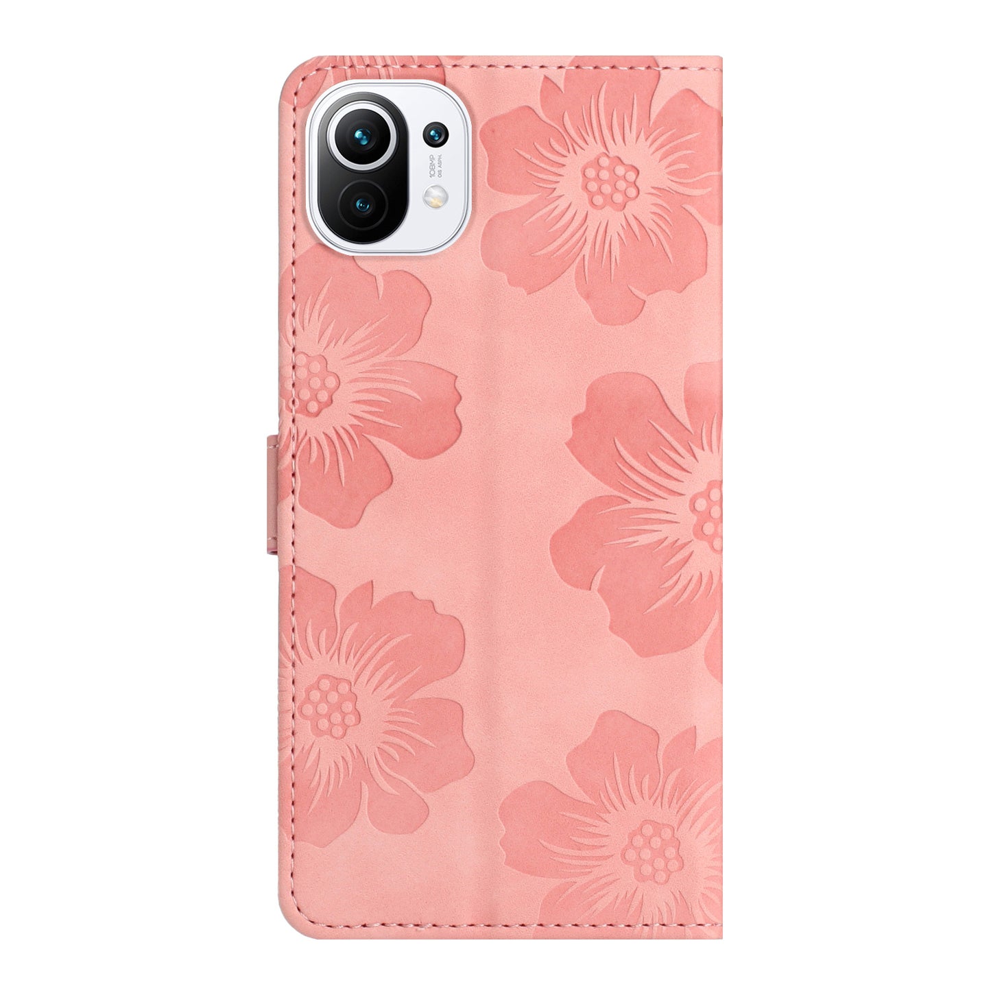 Wallet Phone Case for Xiaomi Mi 11 Lite 4G / 5G / 11 Lite 5G NE , PU Leather Flowers Imprinted Flip Stand Cover