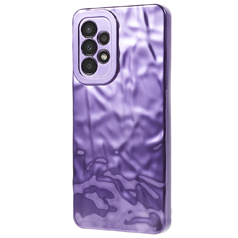 For Samsung Galaxy A13 4G Electroplating Anti-drop Cover Wrinkled TPU Phone Case