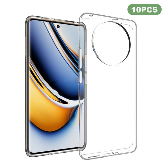 10Pcs / Pack For Realme 11 Pro 5G Mobile Phone Case Soft Clear TPU Cover Inner Watermark-Free Shell