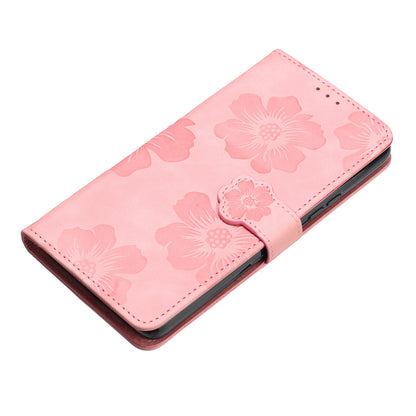 For Huawei P40 lite 4G Flowers Imprinted PU Leather Stand Case Wallet Anti-drop Phone Cover