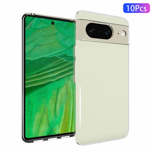 10Pcs / Pack For Google Pixel 8 Inner Watermark-Free Phone Case Transparent TPU Phone Cover