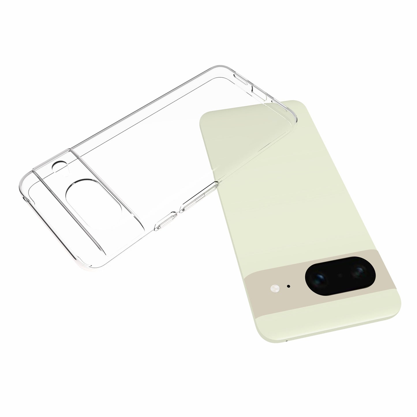 10Pcs / Pack For Google Pixel 8 Inner Watermark-Free Phone Case Transparent TPU Phone Cover
