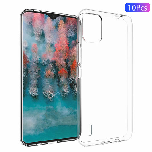 10Pcs / Pack Clear TPU Case for Nokia C12 4G / C12 Pro / C12 Plus , Inner Watermark-Free Phone Cover