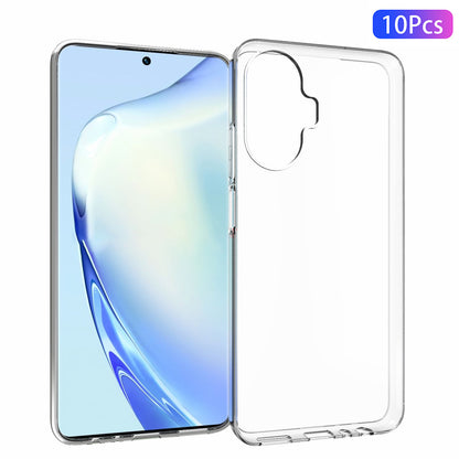 10Pcs / Pack Transparent TPU Phone Case for Realme C55 , Inner Watermark-Free Cell Phone Cover